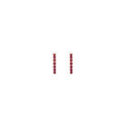 Lab Grown Red Ruby Huggie Earrings