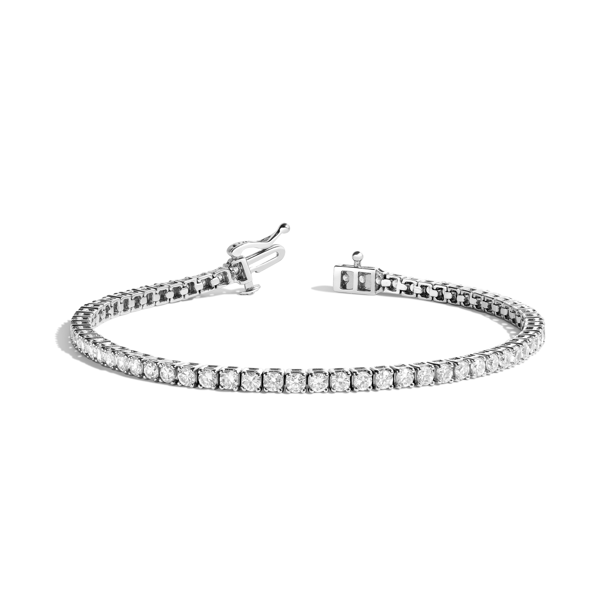 Classic Diamond Tennis Bracelet Lab In Yellow Rose Or White Gold