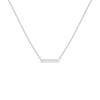 Midi Diamond Baguette Bar Necklace 14K 18K White Gold First