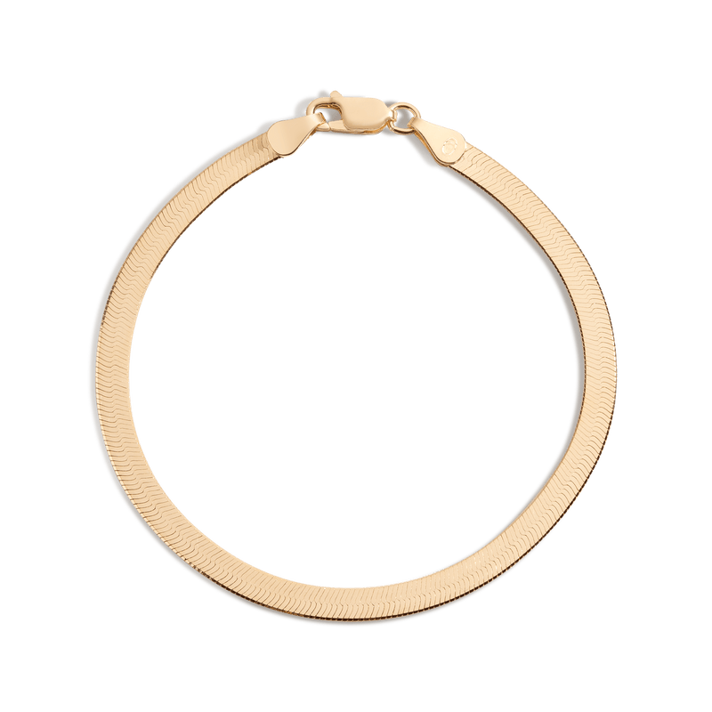 Dainty Herringbone Chain Bracelet Luxury Fine Jewelry