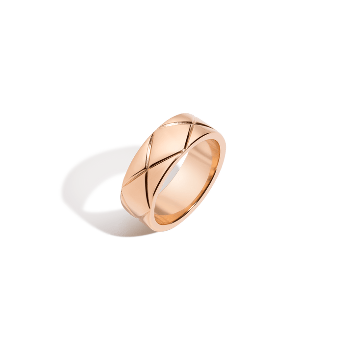 Quilted Gold Ring Vermeil 14k 18k Rose Gold First