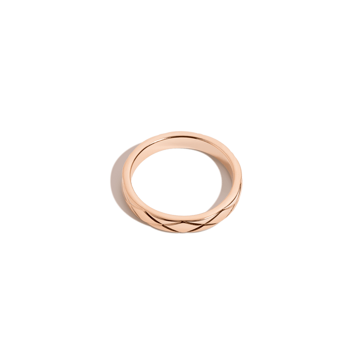 Mini Quilted Gold Ring