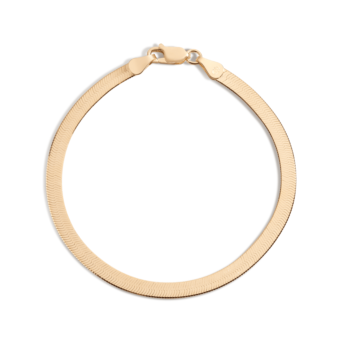 Gold Herringbone Chain Bracelet