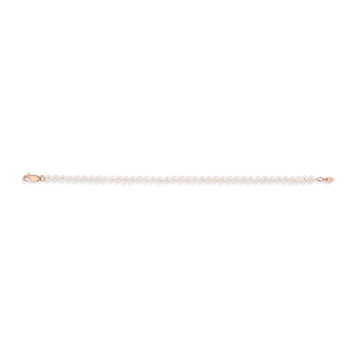 Classic Pearl Bracelet 14k 18k Rose Gold 6.5in 7in 7.5in 4 mm