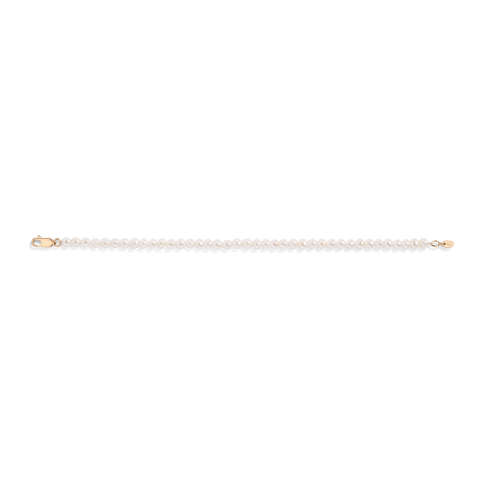 Classic Pearl Bracelet 14k 18k Yellow Gold 6.5in 7in 7.5in 4 mm