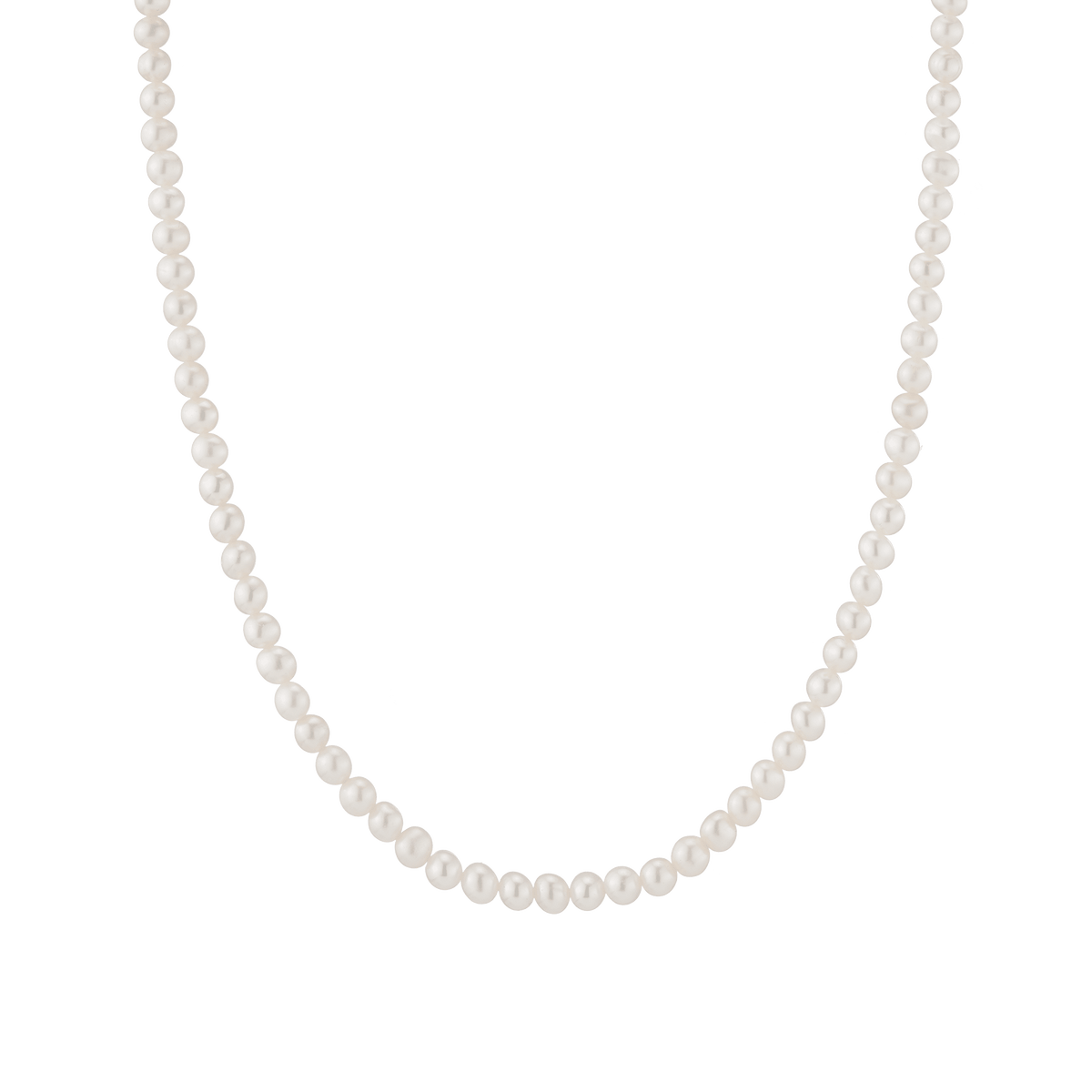 Classic Pearl Necklace with Grey & White Pearls