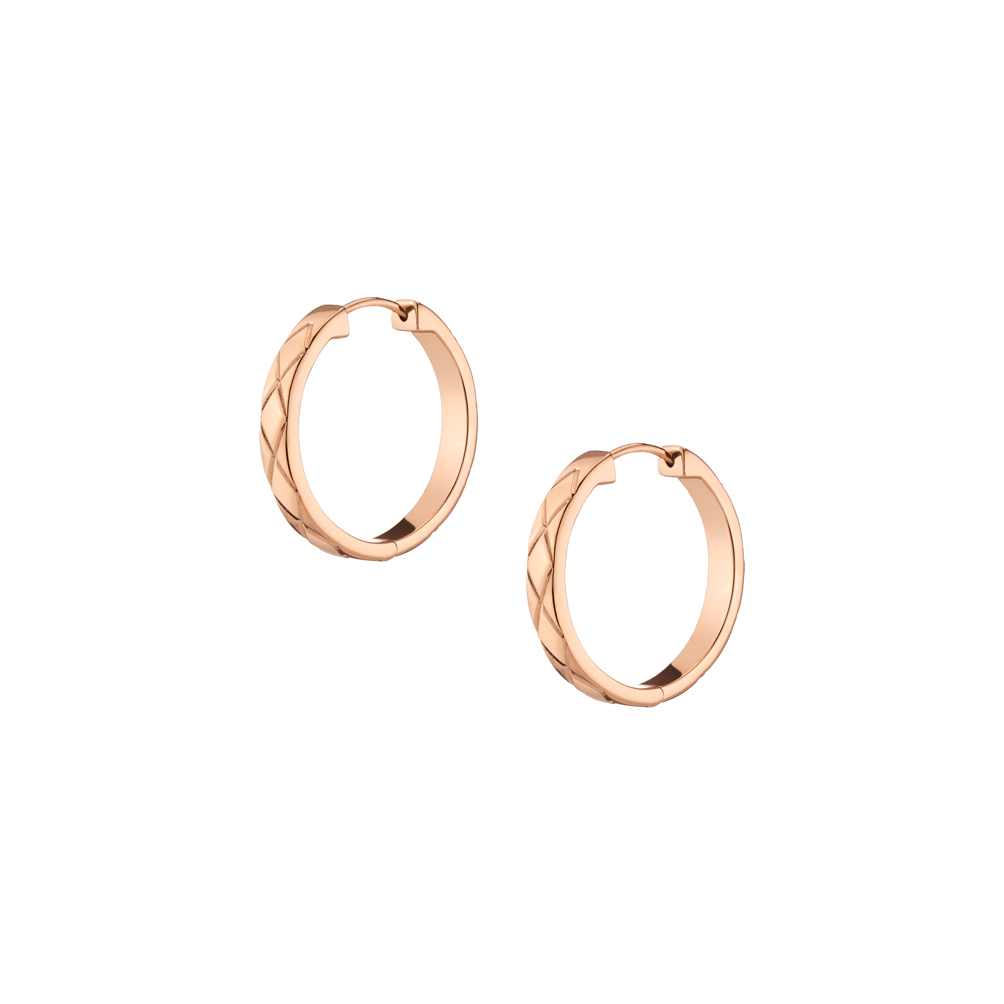 Quilted Gold Hoops
