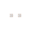 Round Diamond Illusion Studs 14k 18k Rose Gold Single Pair Large First