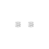 Round Diamond Illusion Studs 14k 18k White Gold Single Pair Large First