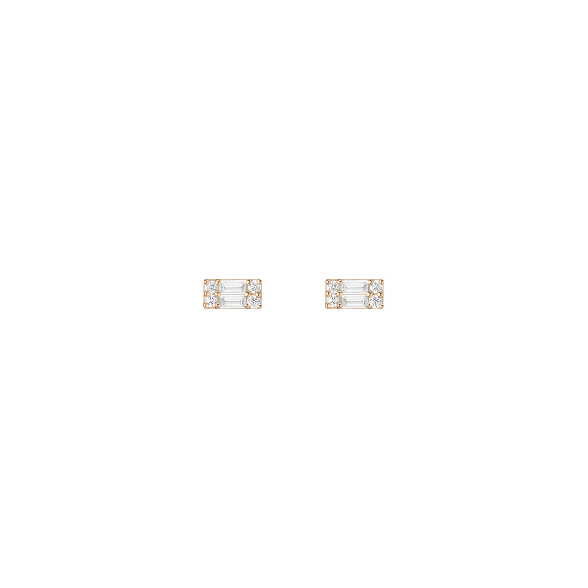 Baguette Lab Grown Diamond Illusion Studs