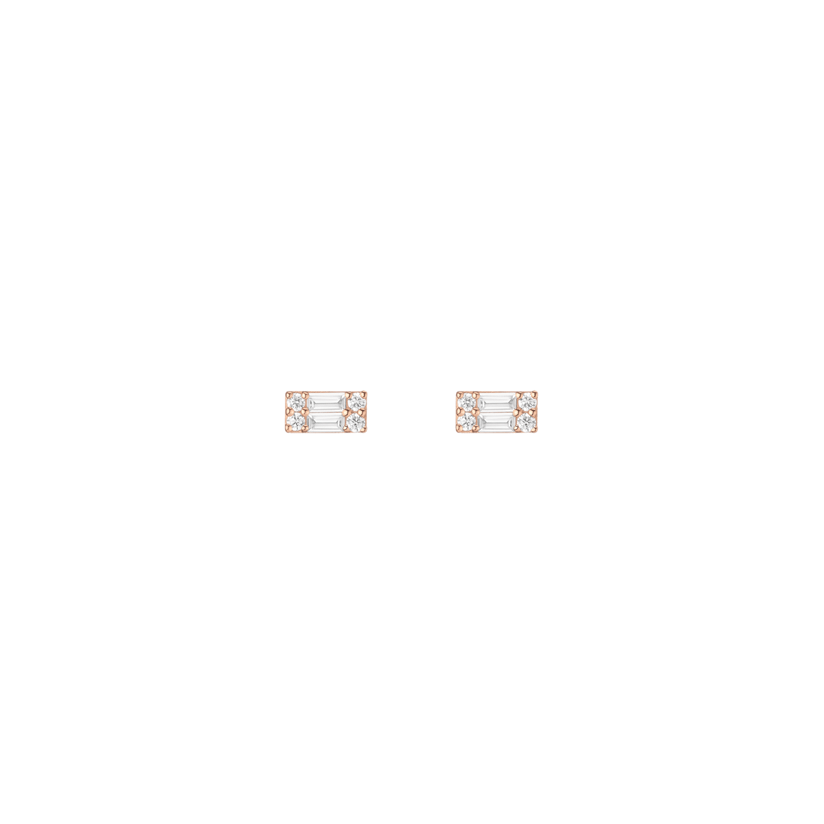 Baguette Lab Grown Diamond Illusion Studs