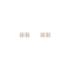 Baguette Diamond Illusion Studs 14k 18k Rose Gold Single Pair Small First