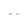 Baguette Diamond Illusion Studs 14k 18k Yellow Gold Single Pair Small First
