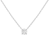 Round Diamond Illusion Necklace 14k 18k White Gold Small First 