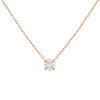 Round Diamond Illusion Necklace 14k 18k Yellow Gold Small First