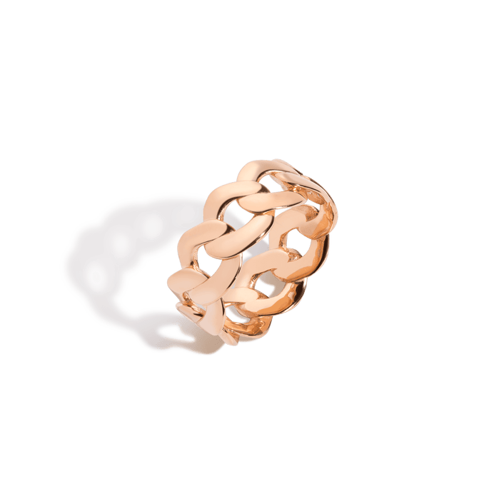 Puffy Chain Ring Vermeil 14k 18k Rose Gold First