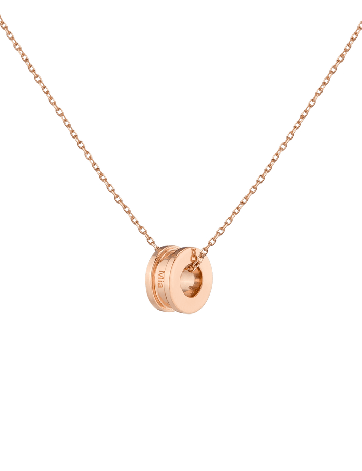 Column Pendant Necklace Vermeil 14k 18k Rose Gold First