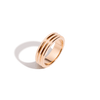 Triple Row Ring Vermeil 14k 18k Rose Gold First