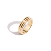 Triple Row Ring Vermeil 14k 18k Yellow Gold First