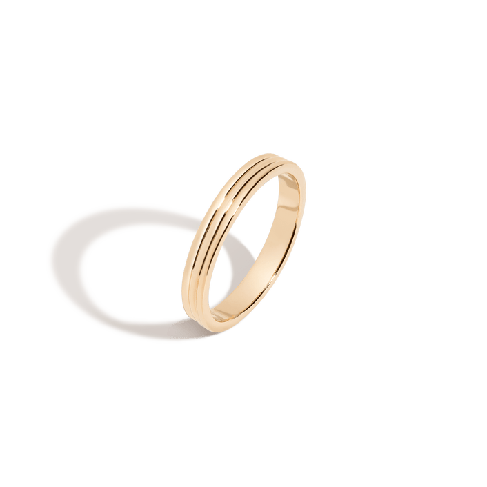 Mini Triple Row Ring Vermeil 14k 18k Yellow Gold First