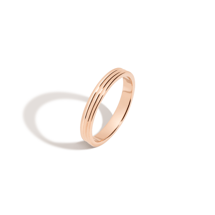 Mini Triple Row Ring Vermeil 14k 18k Rose Gold First