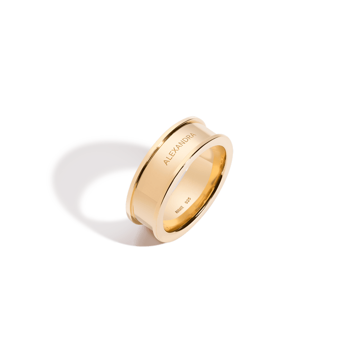 Column Ring Vermeil 14k 18k Yellow Gold First