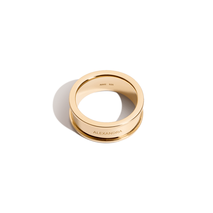 Column Ring Vermeil 14k 18k Yellow Gold