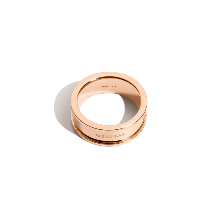 Column Ring Vermeil 14k 18k Rose Gold