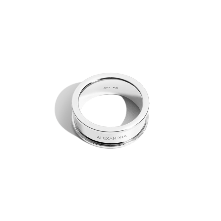 Column Ring Vermeil 14k 18k White Gold