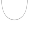 Omega Chain Necklace Vermeil White Gold 4mm First