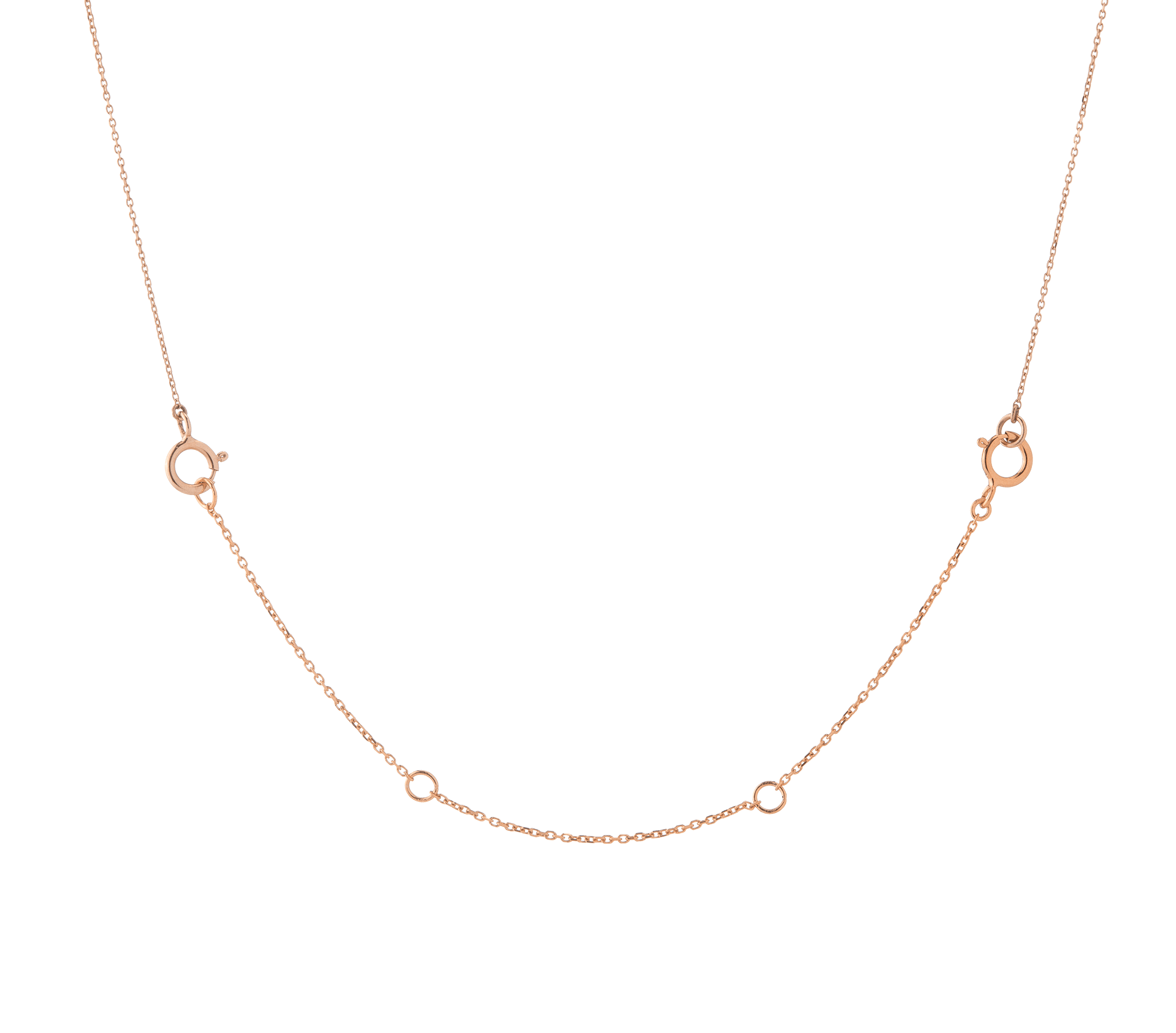 Adjustable Chain and Necklace Extender 5cm/2' in 18k Rose Gold Vermeil On  Sterling Silver