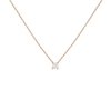 Diamond Solitaire Necklace 14k Rose Gold 0.50ct Lab-grown Natural First