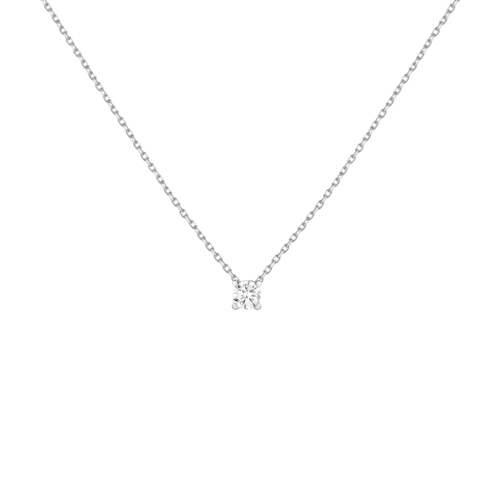 Diamond Solitaire Necklace 14k White Gold 0.50ct Lab-grown Natural First