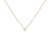 Diamond Solitaire Necklace 14k Yellow Gold 0.50ct Lab-grown Natural First