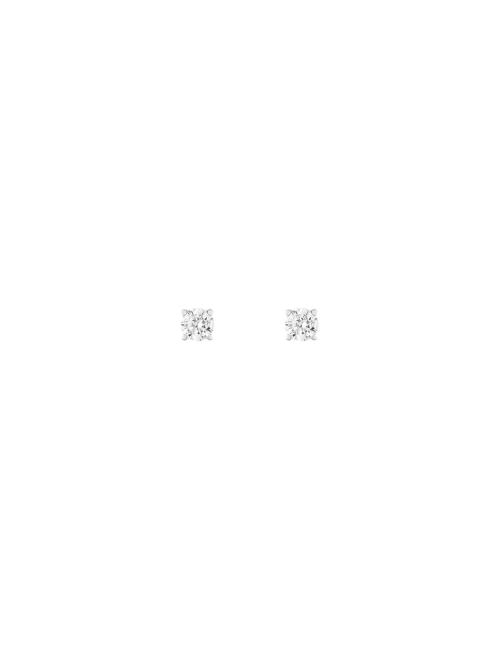 Diamond Stud Earrings - Lab 14k White Gold 1.00ct Pair Single First