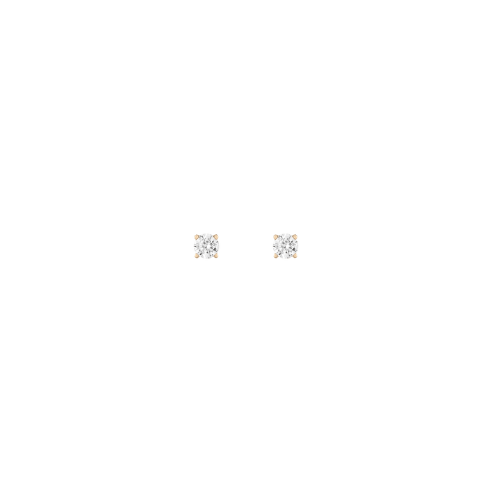 Lab Grown White Sapphire Trinity Stud Earrings