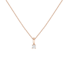 Diamond Solitaire Pendant 14k Rose Gold 0.50ct Lab-grown Natural First