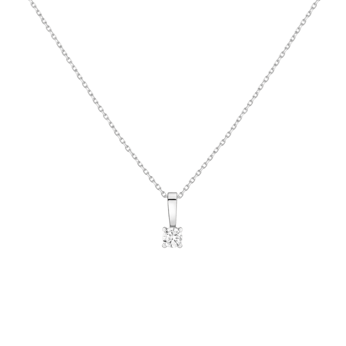 Diamond Solitaire Pendant 14k White Gold 0.50ct Lab-grown Natural First