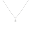 Diamond Solitaire Pendant 14k White Gold 0.50ct Lab-grown Natural First