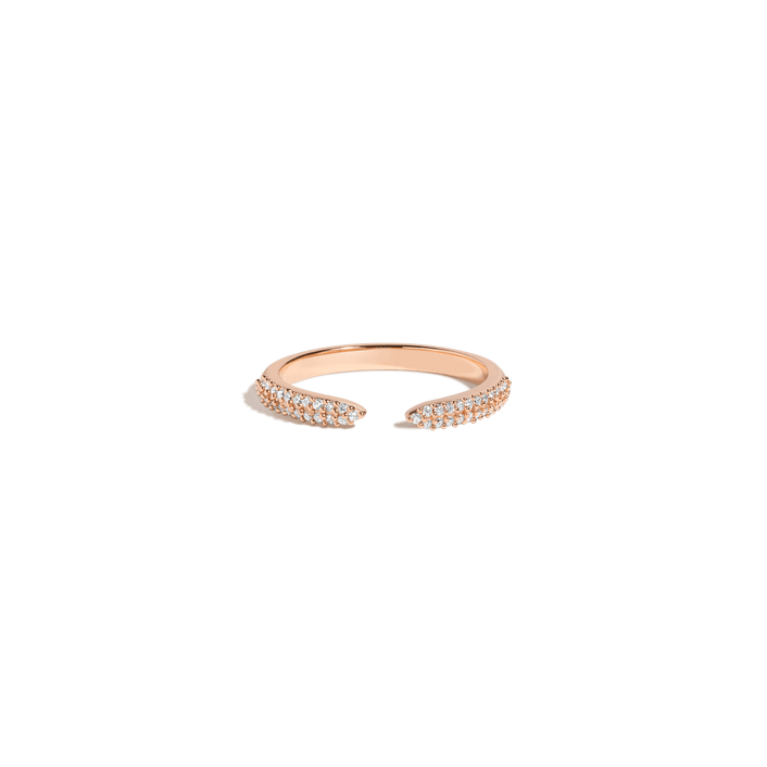 Diamond Claw Ring 14k 18k Rose Gold