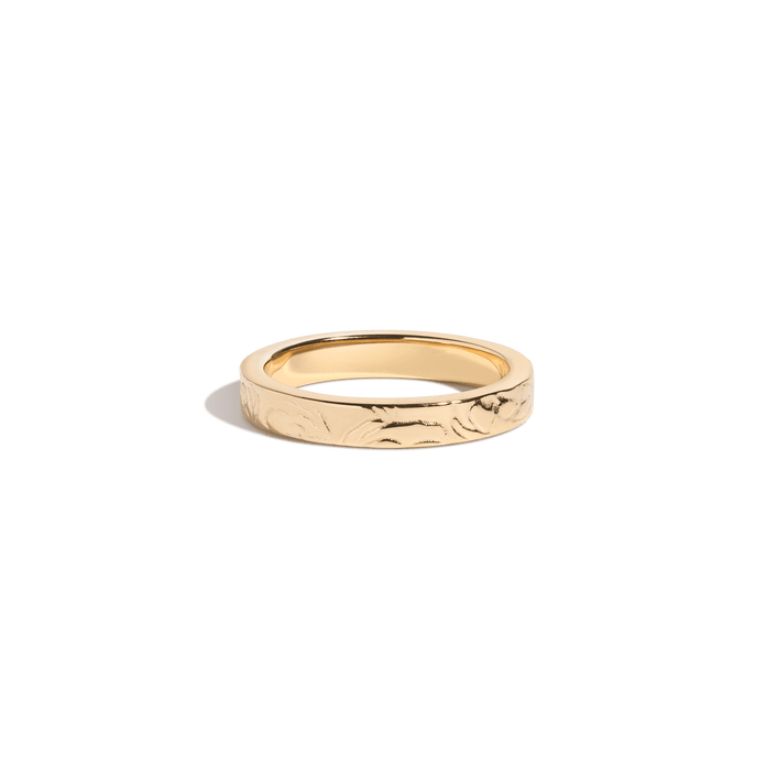 AURATE X MACENNA: Mini Rose Garden Ring Vermeil 14k Yellow Gold