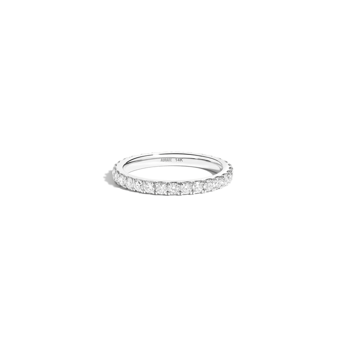 Round Diamond Eternity Ring 14k 18k White Gold Lab-grown Natural