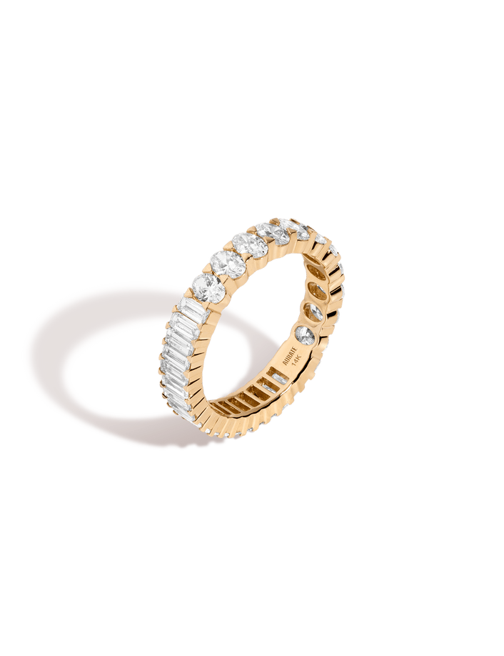 Two-in-One Diamond Eternity Ring 14k 18k Yellow Gold First Lab-grown First