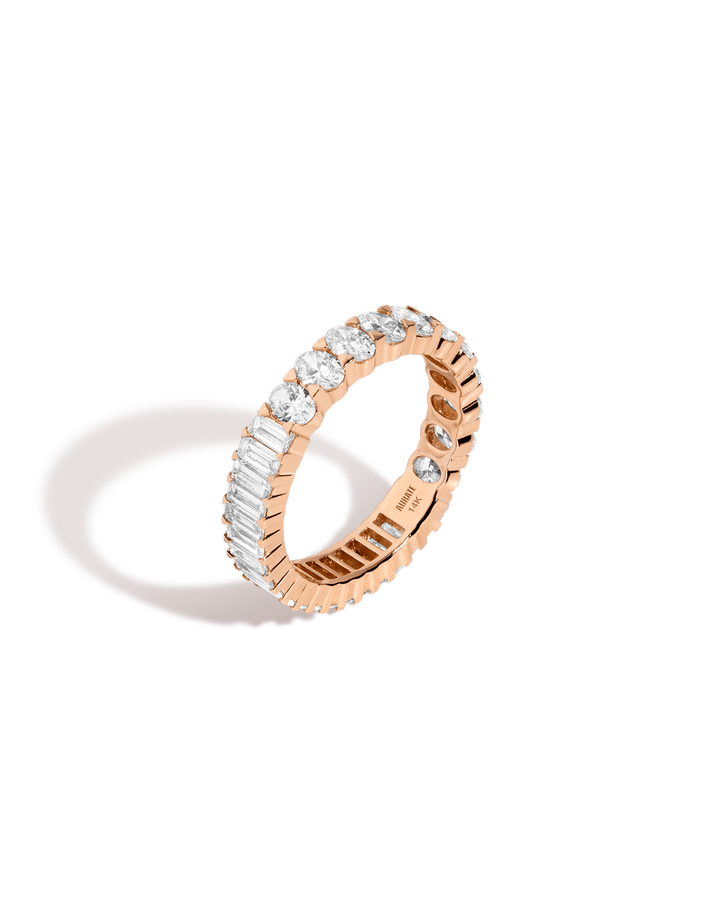 Two-in-One Diamond Eternity Ring 14k 18k Rose Gold First Lab-grown First