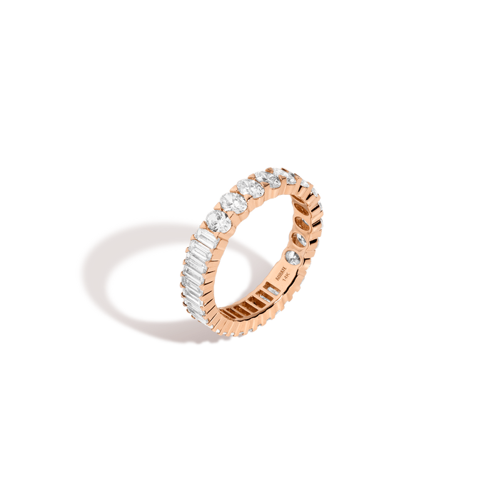 Two-in-One Diamond Eternity Ring 14k 18k Rose Gold First Lab-grown First