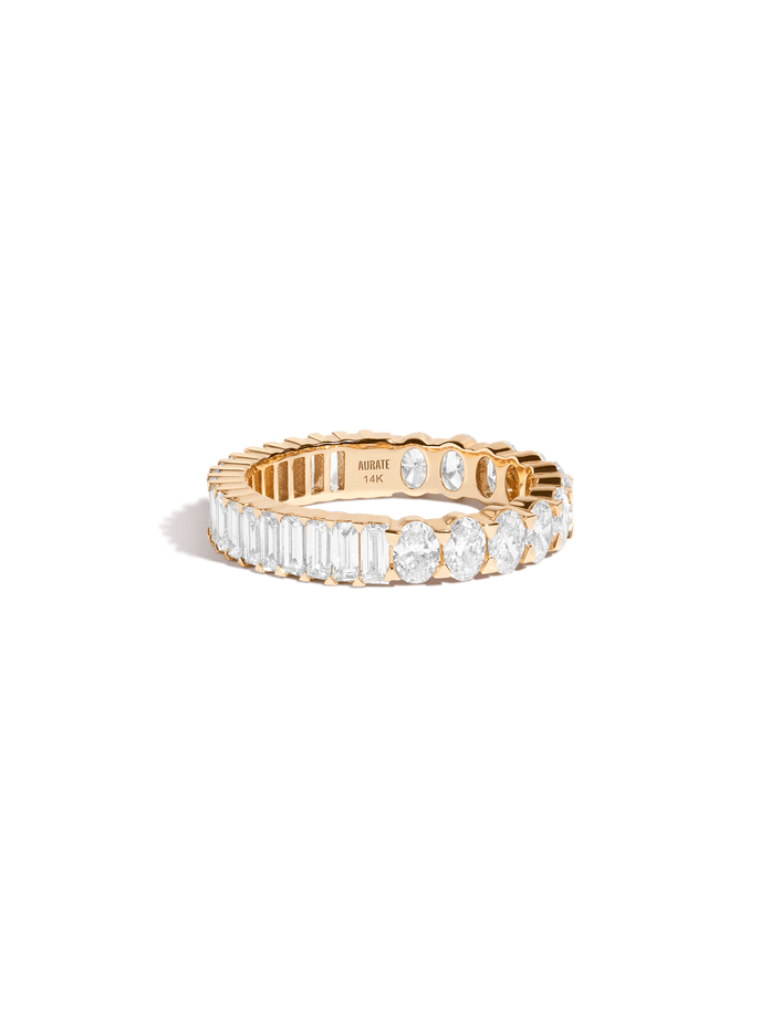 Two-in-One Diamond Eternity Ring 14k 18k Yellow Gold First Lab-grown First