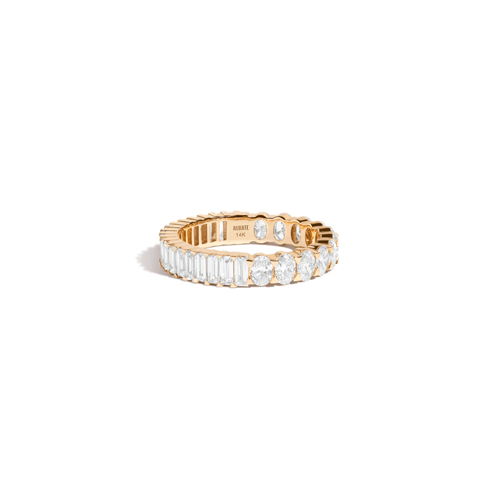 Two-in-One Diamond Eternity Ring 14k 18k Yellow Gold First Lab-grown First