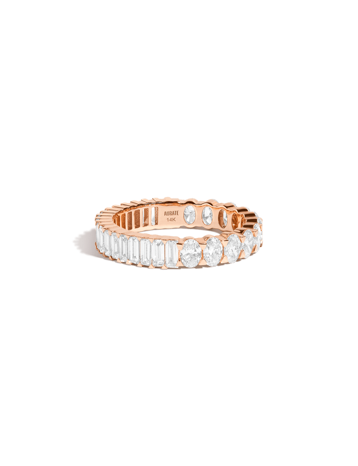 Two-in-One Diamond Eternity Ring 14k 18k Rose Gold First Lab-grown First