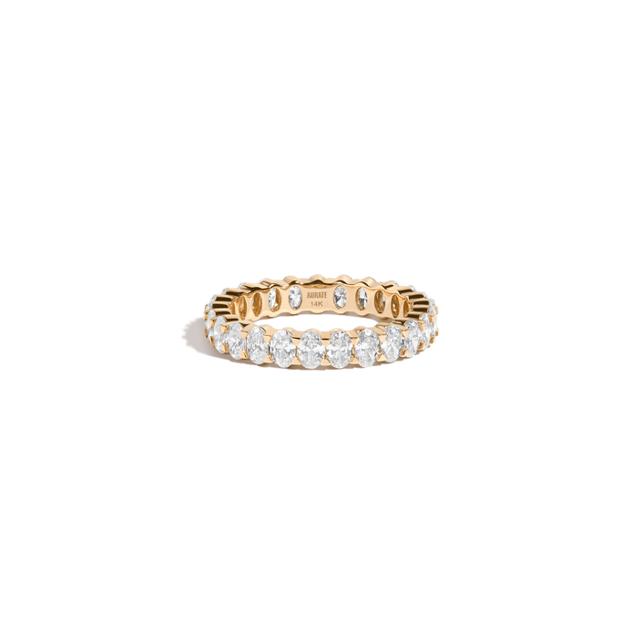 Oval Diamond Eternity Ring 14k 18k Yellow Gold First Lab-grown Natural