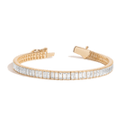 Lab Grown White Sapphire Baguette Tennis Bracelet